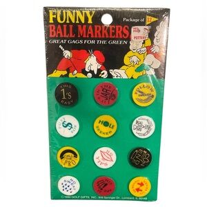 Nostalgic 1998 Golf Gifts Inc. Funny Ball Markers Set New Sealed Gag Gift